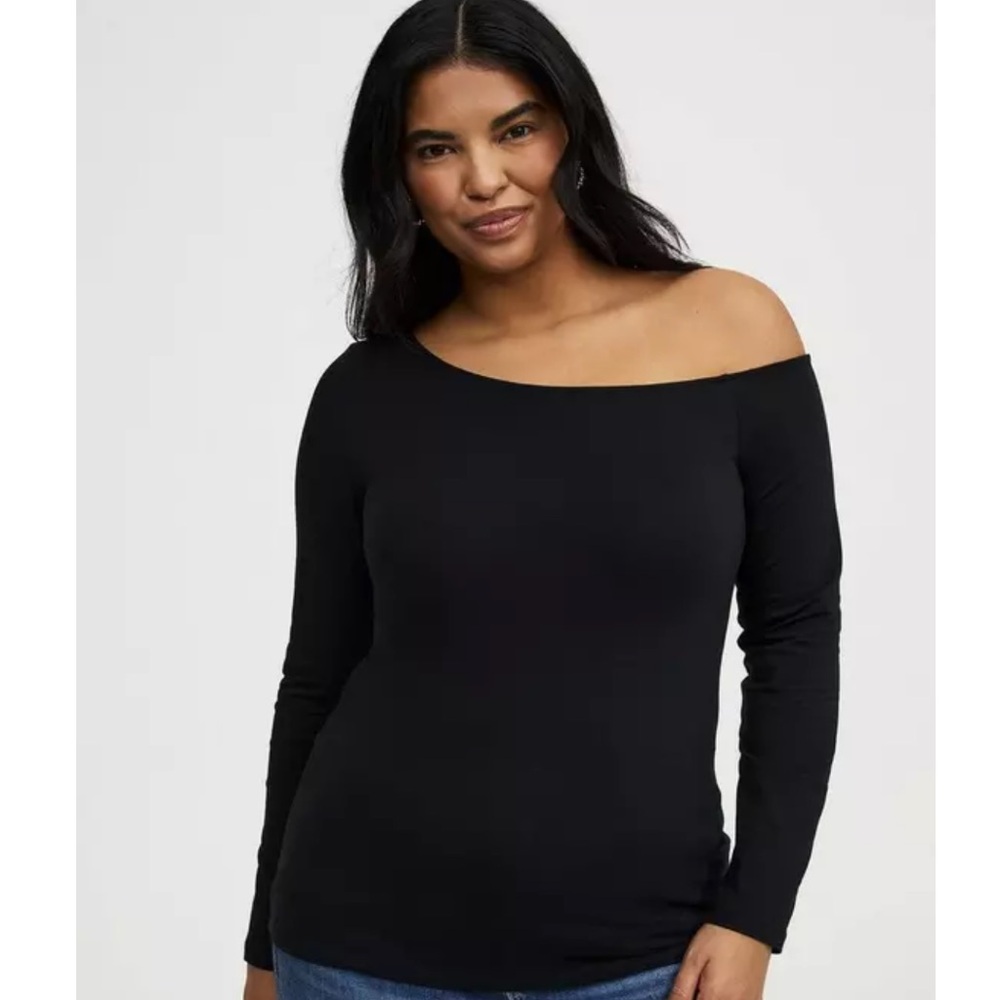 Torrid Foxy Long Sleeve Off-Shoulder Top